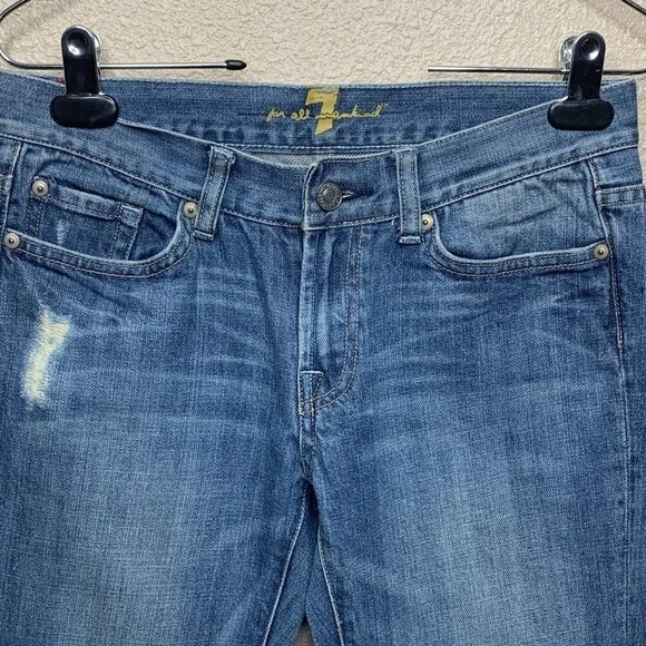 7 For All Mankind Women’s Flare Distressed Jean - Picture 4 of 11